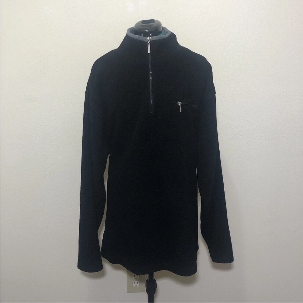 Footlocker Sweatshirt Pullover Men's Size XXL Black Fleece Long Sleeves Zip